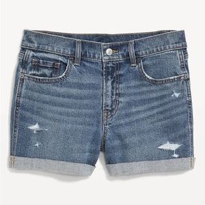 Old Navy Mid-Rise Ripped Boyfriend Jean Shorts for Women